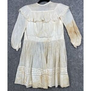 Antique Edwardian Lace Dress Girls Ivory Vintage Victorian